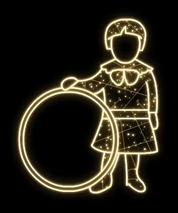 Easy Fix 2D LED light decor, child, 170 × 145 × 60 cm, warm white, standing, 3D printing