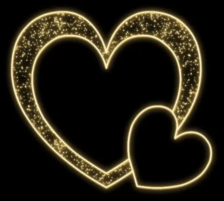 Eco Fix 2D LED light heart photopoint, 245 × 225 cm, warm white, standing, aluminium