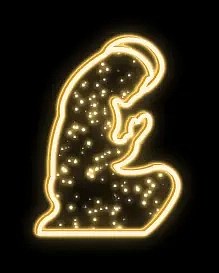 Eco Fix 2D LED light motif Marie, 75 × 100 cm, warm white, standing
