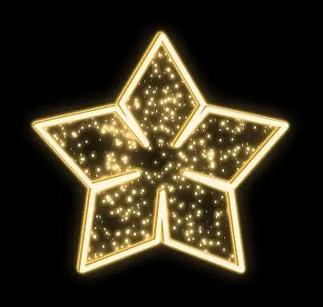 Easy Fix 2D LED star light, star anise V., Ø 80 cm, warm white, hanging, aluminium