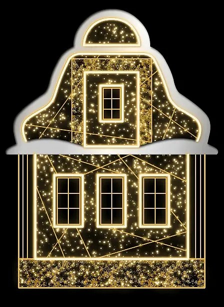 Eco Fix 2D LED light motif, ground, 165 × 220 cm, warm white, standing, aluminium