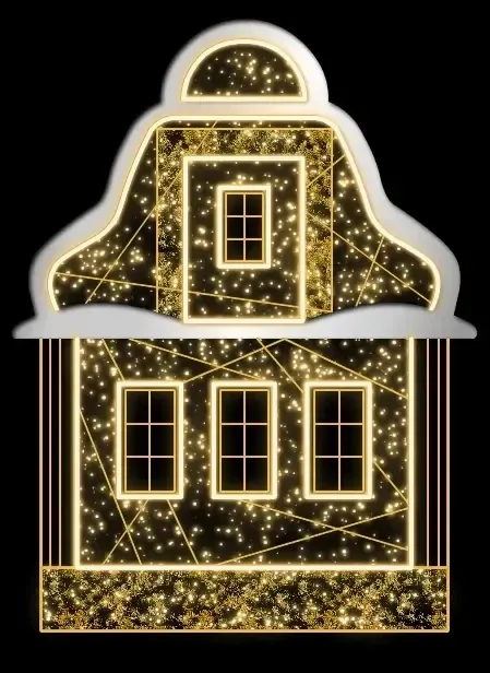 Eco Fix 2D LED light motif, ground, 165 × 220 cm, warm white, standing, aluminium
