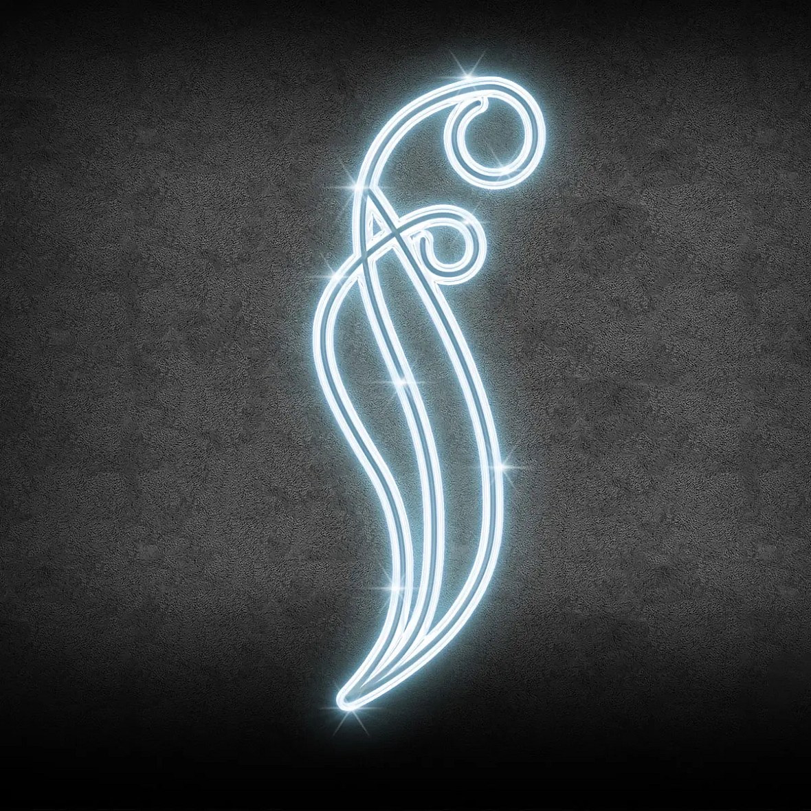 Easy Fix 2D LED light wave motif, 180 × 60 cm, cool white with Flash, decor for public lighting, aluminium