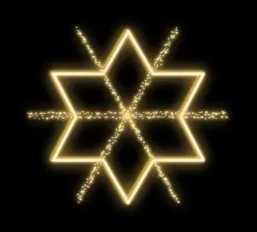 Easy Fix 2D LED star light XIII., Ø 70 cm, warm white, hanging, aluminium