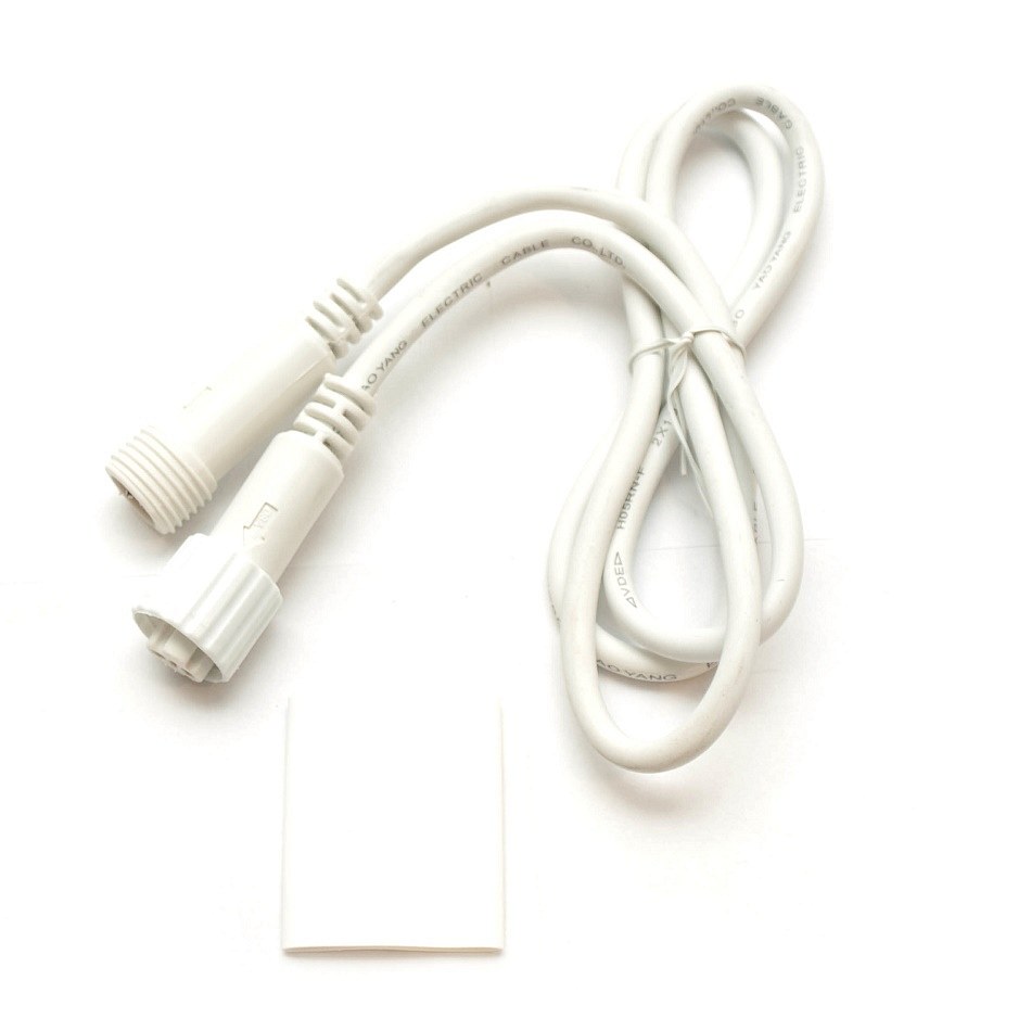 Easy Fix extension cable, 0.5 m, white, IP67