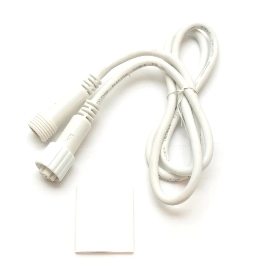 Easy Fix extension cable, 0.5 m, white, IP67