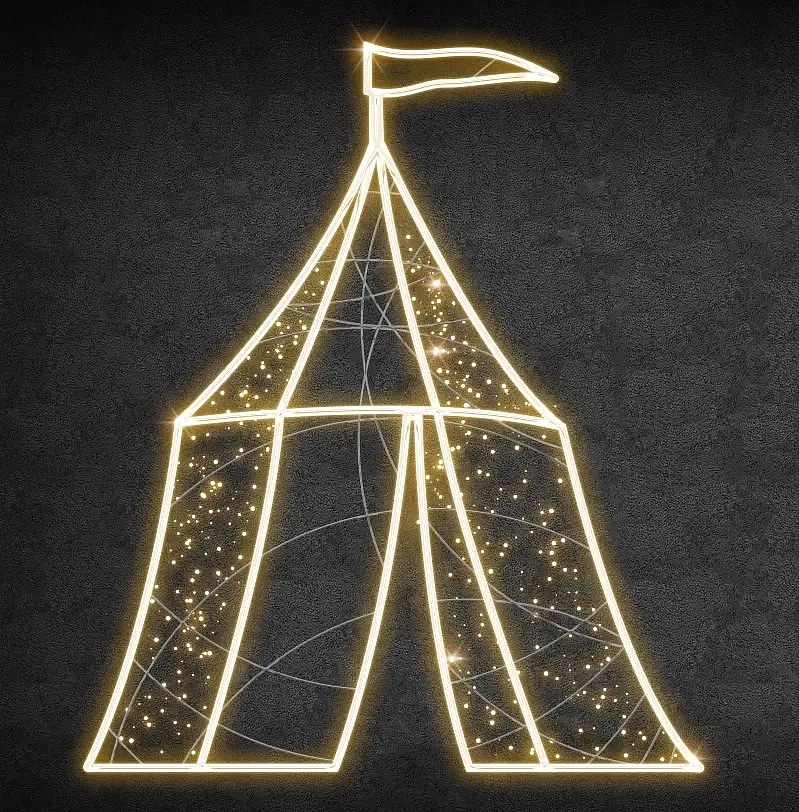 Easy Fix 2D LED light tent, 225 × 185 cm, standing, 3D printed, aluminium