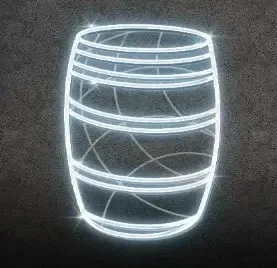 Eco Fix 2D LED light barrel, 74 × 112 × 3 cm, icy white, hanging, 3D printed, aluminium