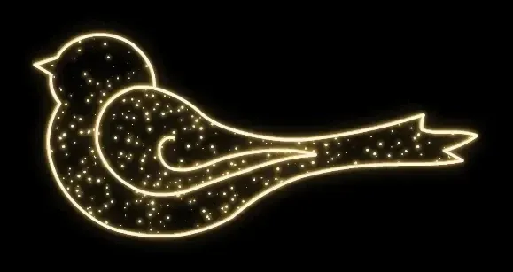 Eco Fix 2D LED Sparrow Light, 153 × 333 × 60 cm, warm white, freestanding, aluminum