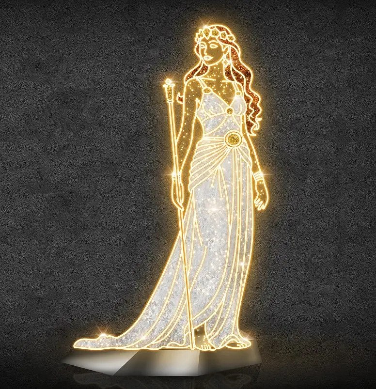 Eco Fix 3D LED light Hera, 85 × 200 cm, warm white, standing, 3D printing