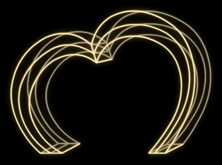 Eco Fix 3D LED heart light 345 × 475 × 60 cm, warm white, 24/36 V, 65.4 W, 69 kg, 7 parts