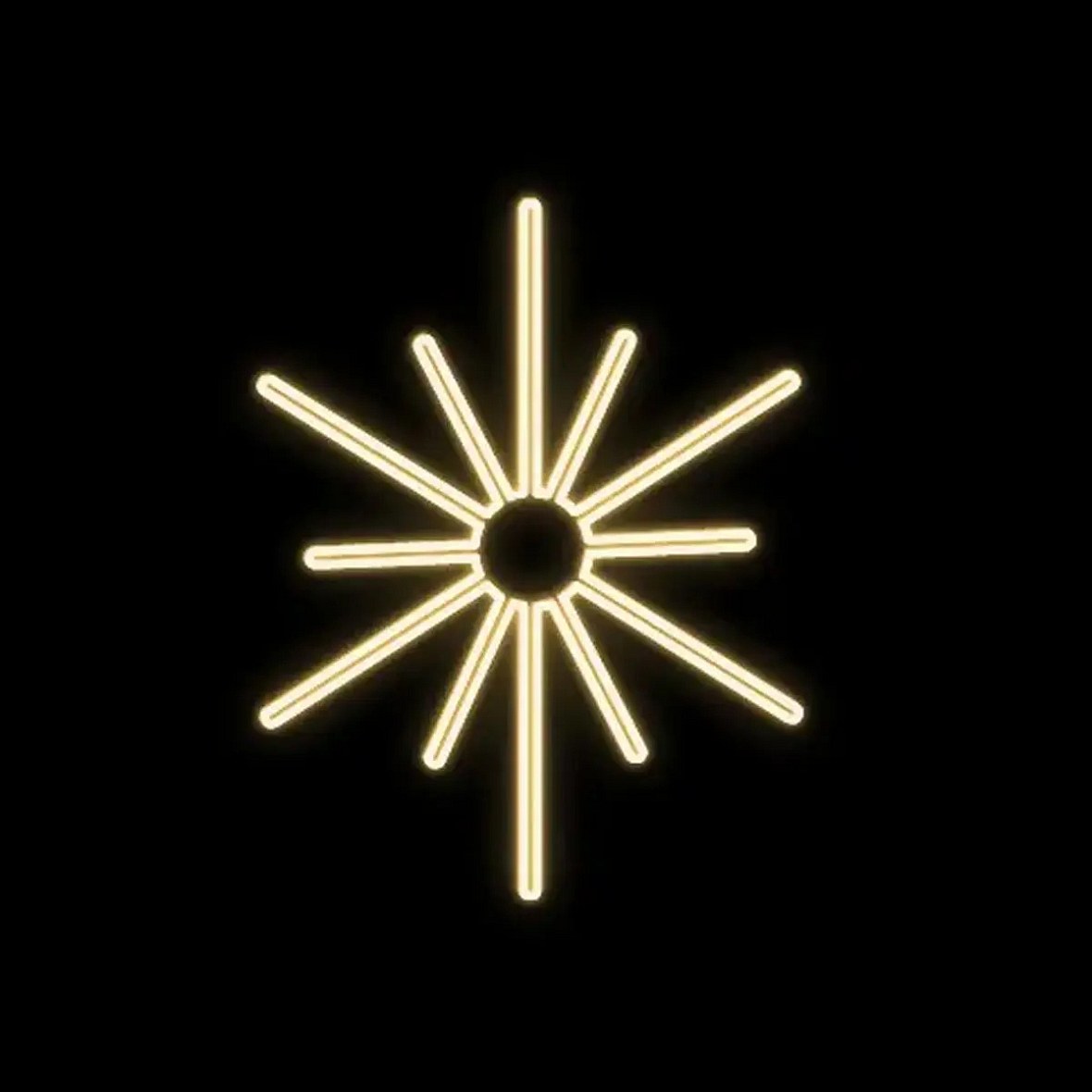 Easy Fix 2D LED star light XIV, Ø 80 cm, warm white, hanging, aluminium