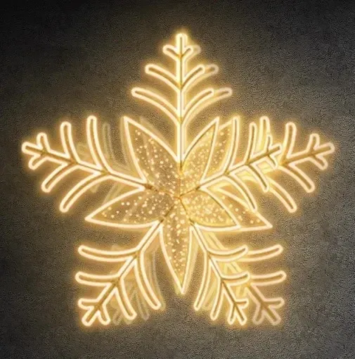 Eco Fix 3D LED light flake 300 × 320 × 320 cm, warm white, aluminium