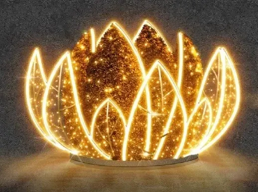 Eco Fix 3D LED light water lily, Ø 245 cm, warm white, aluminium