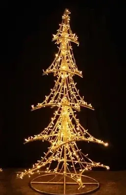 Eco Fix 3D LED tree light, 200 cm, warm white, aluminium