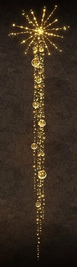 Easy Fix 3D LED light cluster, 160 × 450 × 160 cm, warm white, aluminium