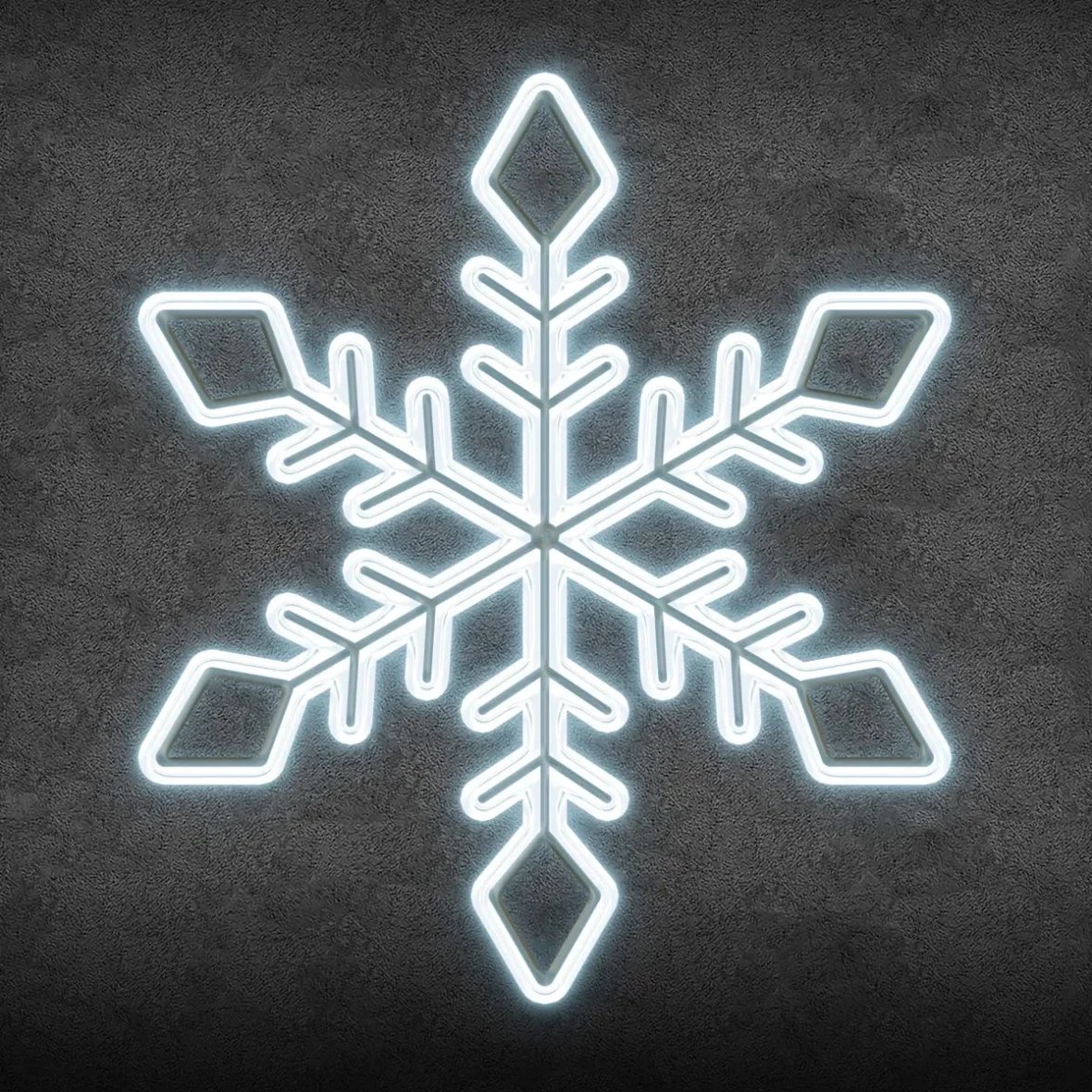 Easy Fix 2D LED light snowflake XI, white, 93 × 93 × 3 cm, icy white, hanging, 3D printing