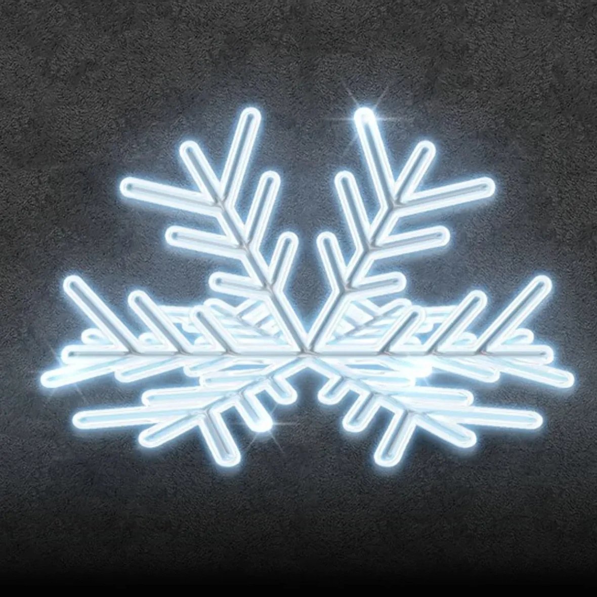 3D LED half-flake light, 120 × 60 cm, ice white, aluminium