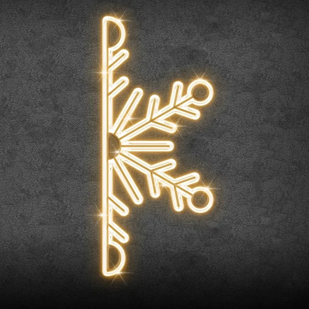 2D LED Half Flake I, hanging, 100 × 45 cm, warm white, aluminium