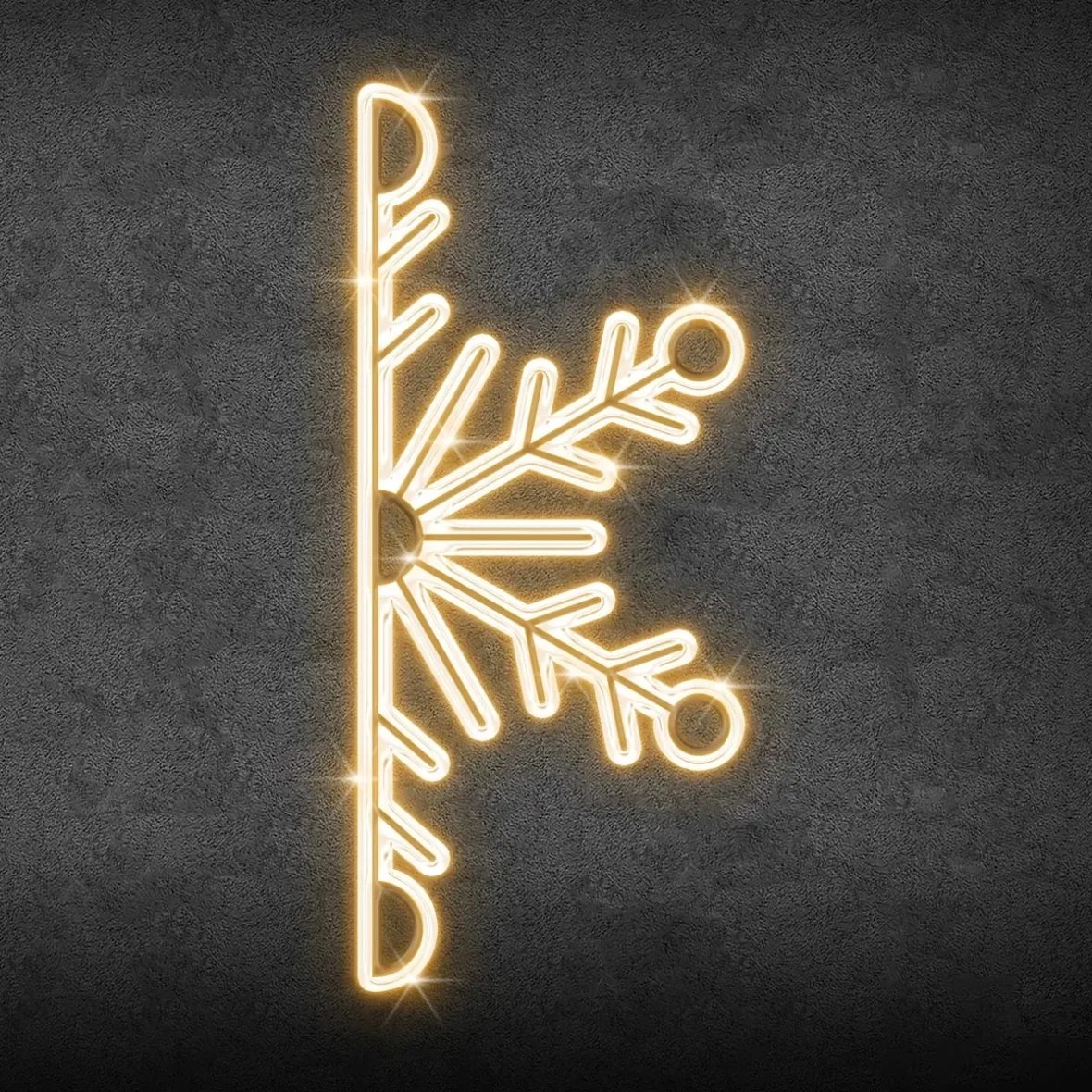 2D LED Half Flake I, hanging, 450 × 220 cm, warm white, aluminium