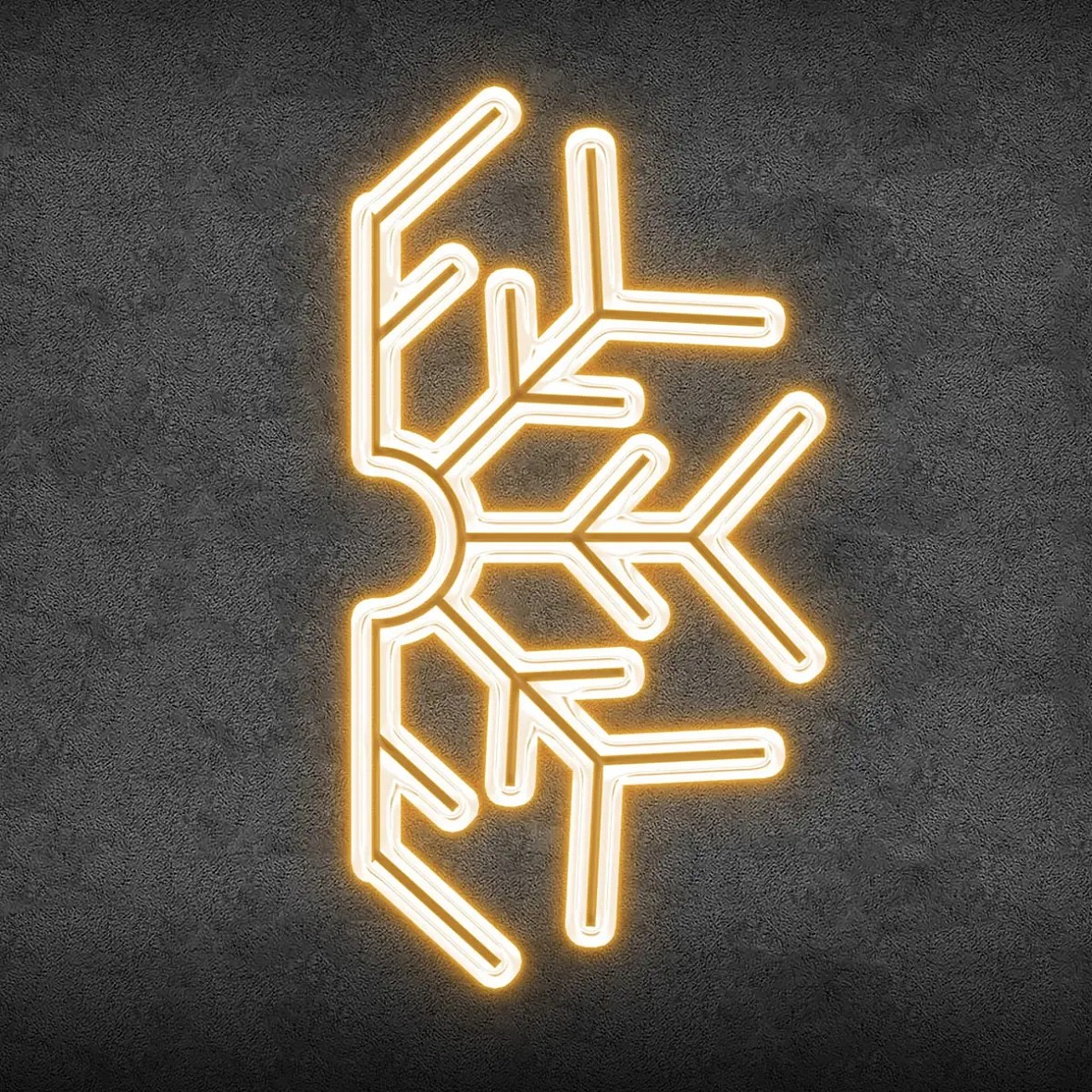 2D LED half-flake light VI., hanging, 100 × 50 cm, warm white, aluminium