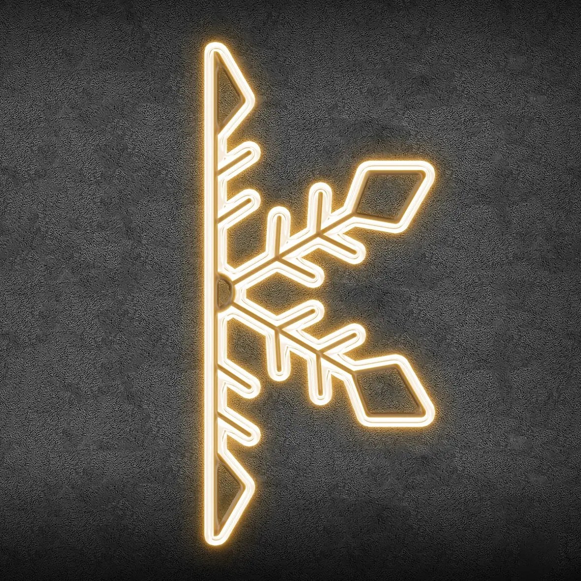 2D LED Half Flake III, hanging, 120 × 55 cm, warm white, aluminium