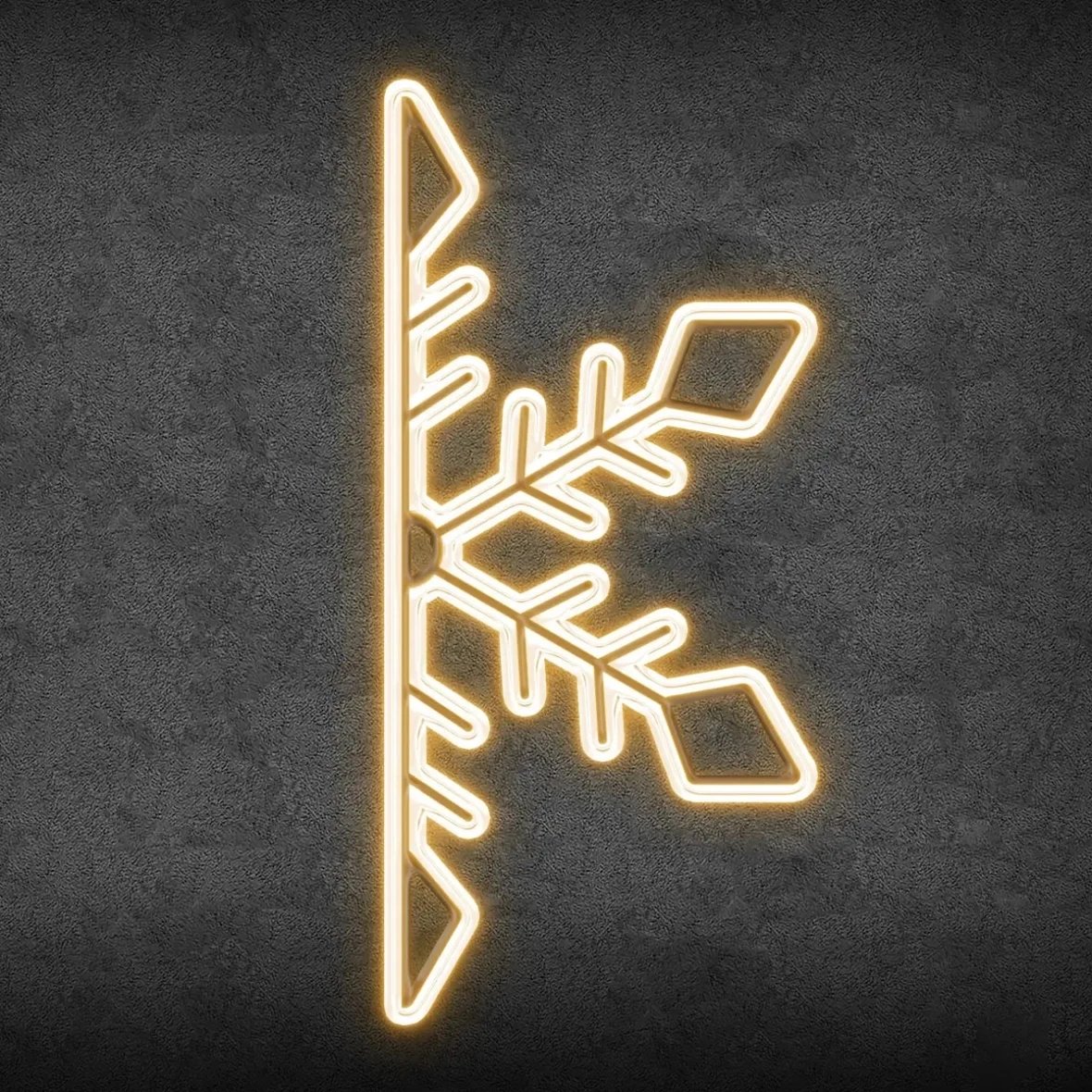 2D LED Half Flake III, hanging, 120 × 55 cm, warm white, aluminium