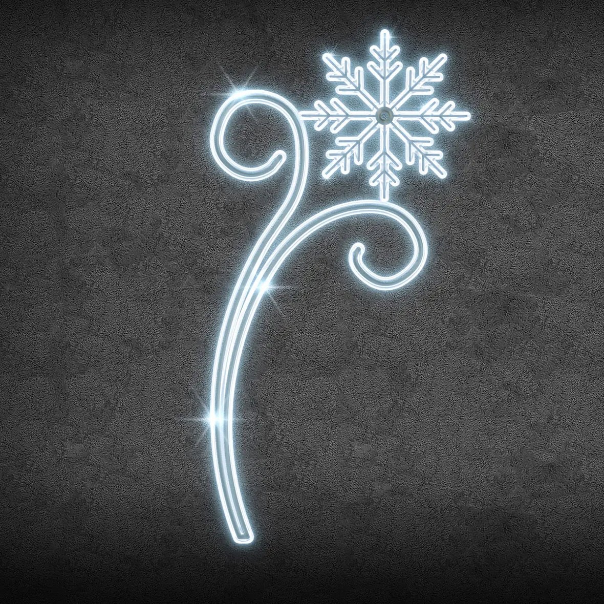 Easy Fix 2D LED light decor for public lighting snowflake, 120 × 240 cm, ice white, aluminium