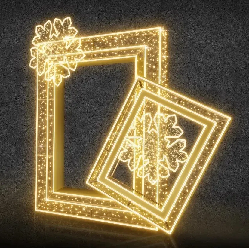 Eco Fix 3D LED light frame, 180 × 225 cm, warm white, aluminium