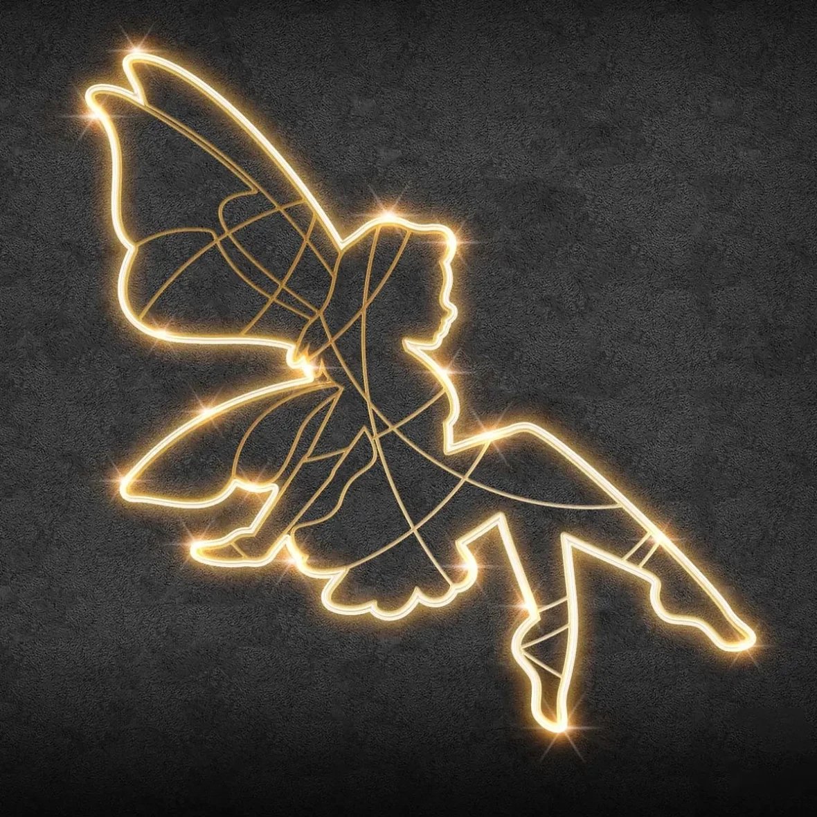 Easy Fix 2D LED light fairy III, 145 × 145 cm, warm white, standing, 3D printing