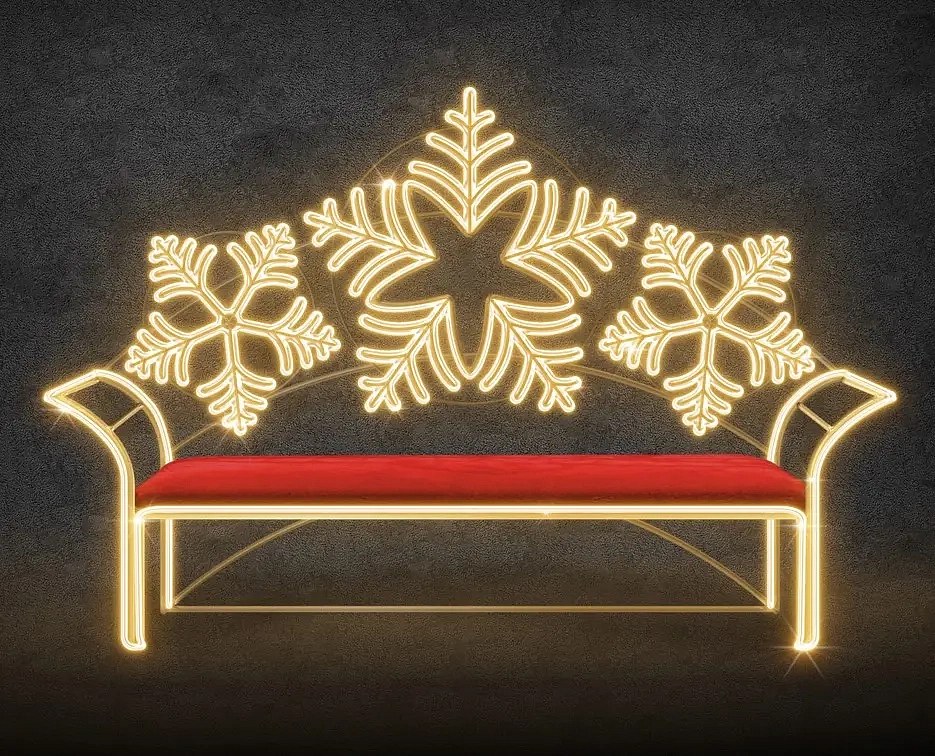 Eco Fix 3D LED light bench 210 × 160 × 50 cm, warm white, 36 V