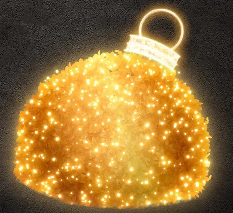 3D light hemisphere, 160 cm diameter, warm white, 230 V, 27,1 W, 25,4 kg,