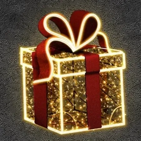 Easy Fix 3D LED light gift, 100 × 140 × 150 cm, warm white, aluminium