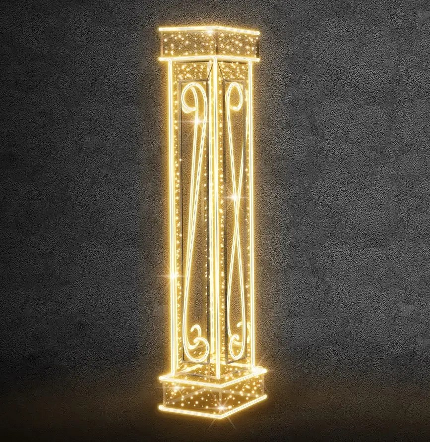Easy 3D LED light column, 245 × 60 × 60 cm, warm white, 230 V, 59.5 W, 25 kg, 1 piece