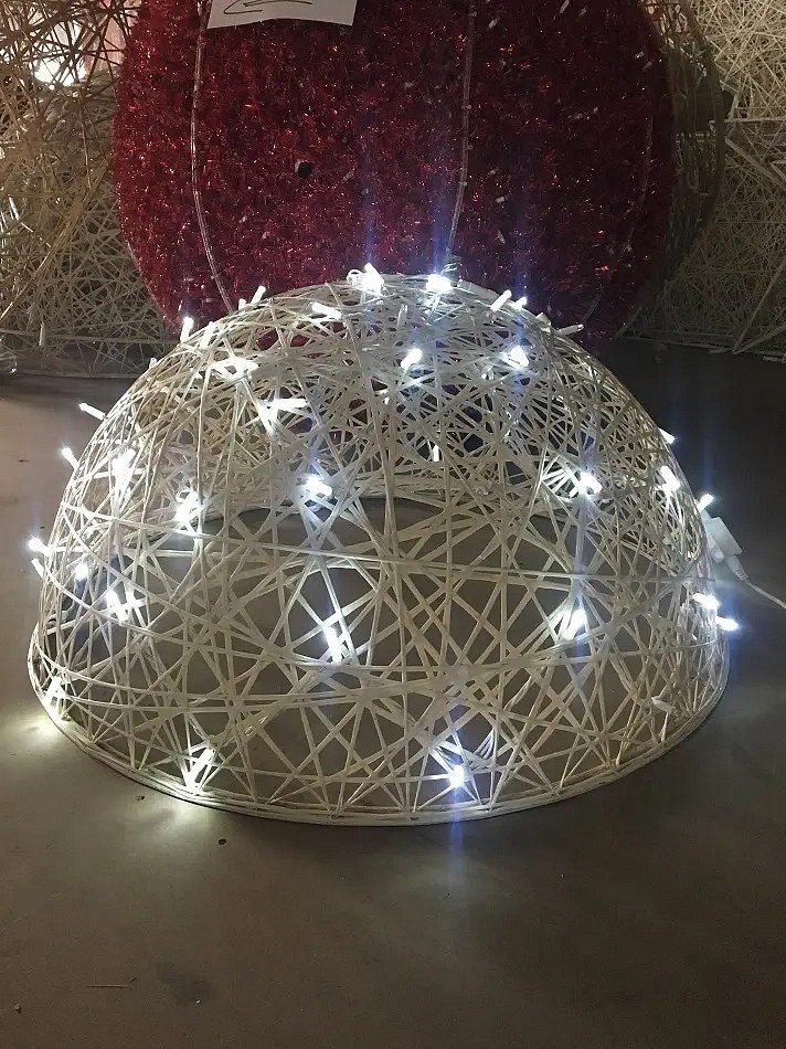 3D LED light hemisphere white, diameter 100 cm, warm white, 230 V, 24,5 W, 8 kg, 1 part - fold 3DBF100W