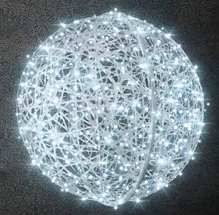 Easy Fix 3D LED light ball fibreglass Ø 100 cm white, red LED, 230 V
