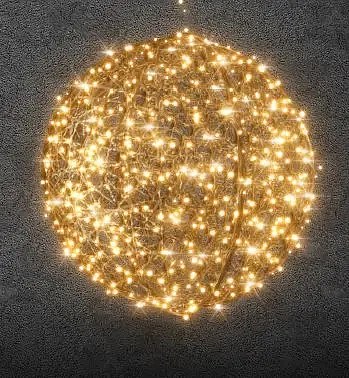 Easy Fix 3D LED light ball fibreglass Ø 100 cm gold, warm white, 230 V