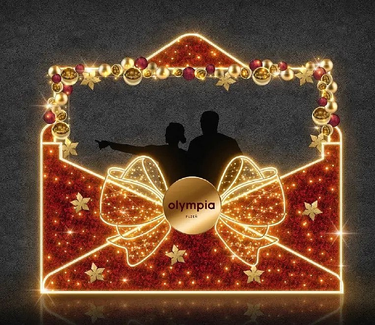 LED light envelope, 330 x 280 x 100 cm, warm white, 230V,185,8 W, 79,6 kg, made of 7 parts