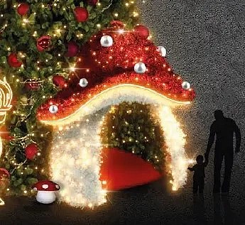 Easy Fix 3D LED half-light, entrance, Ø 400 cm, warm white, aluminium