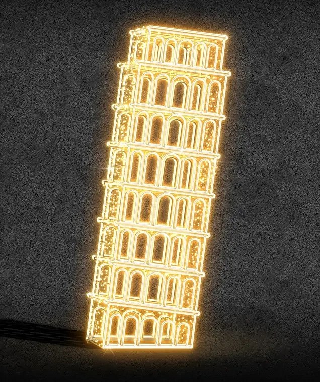 LED light tower, 149 x 295 x 149 cm, 36 V, 82 W, 168.5 kg, 3 parts