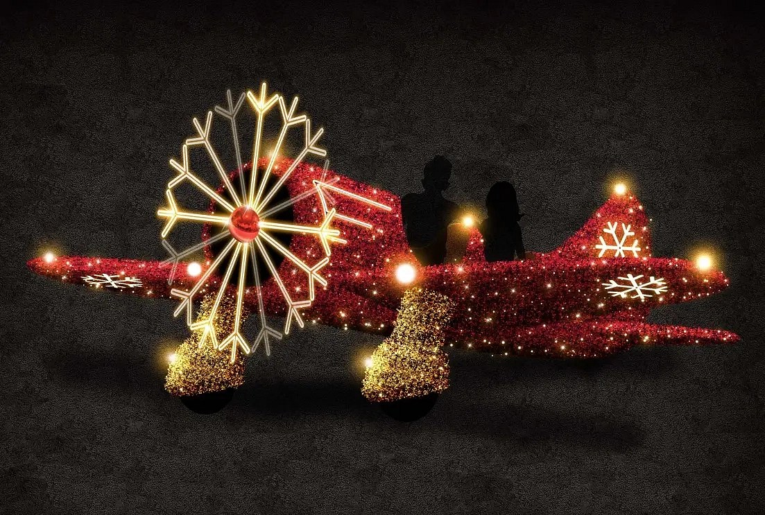 Twinkly 3D LED RGB light plane, standing, aluminium