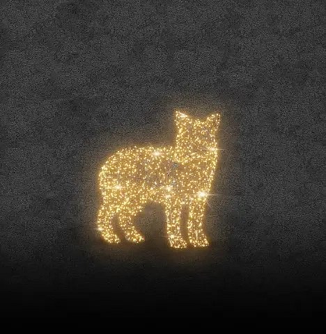Eco Fix 2D LED light wolf cub 130 cm, warm white, aluminium