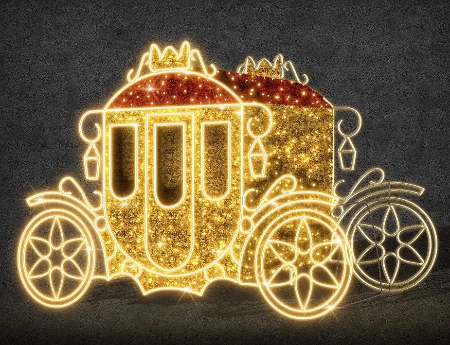LED light carriage, 300 x 220 x 130 cm, warm white, 36V,151W, 120kg, 16 parts