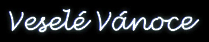 Easy Fix 2D LED sign Merry Christmas, 80 × 320 cm, LED white, decor for public lighting, aluminium