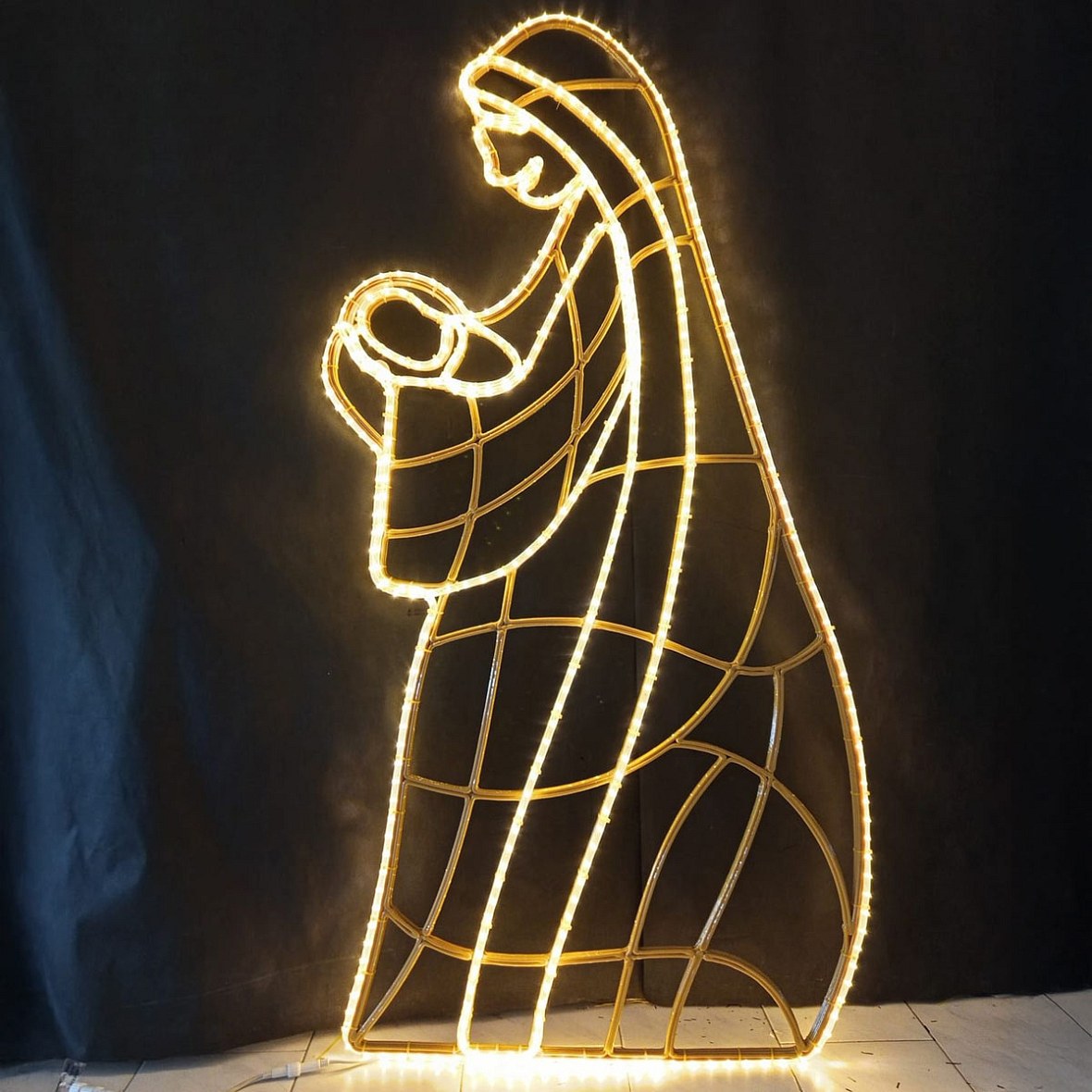 Eco Fix 2D LED light decor, Marie, 108 × 202 × 4 cm, warm white, hanging, 3D print