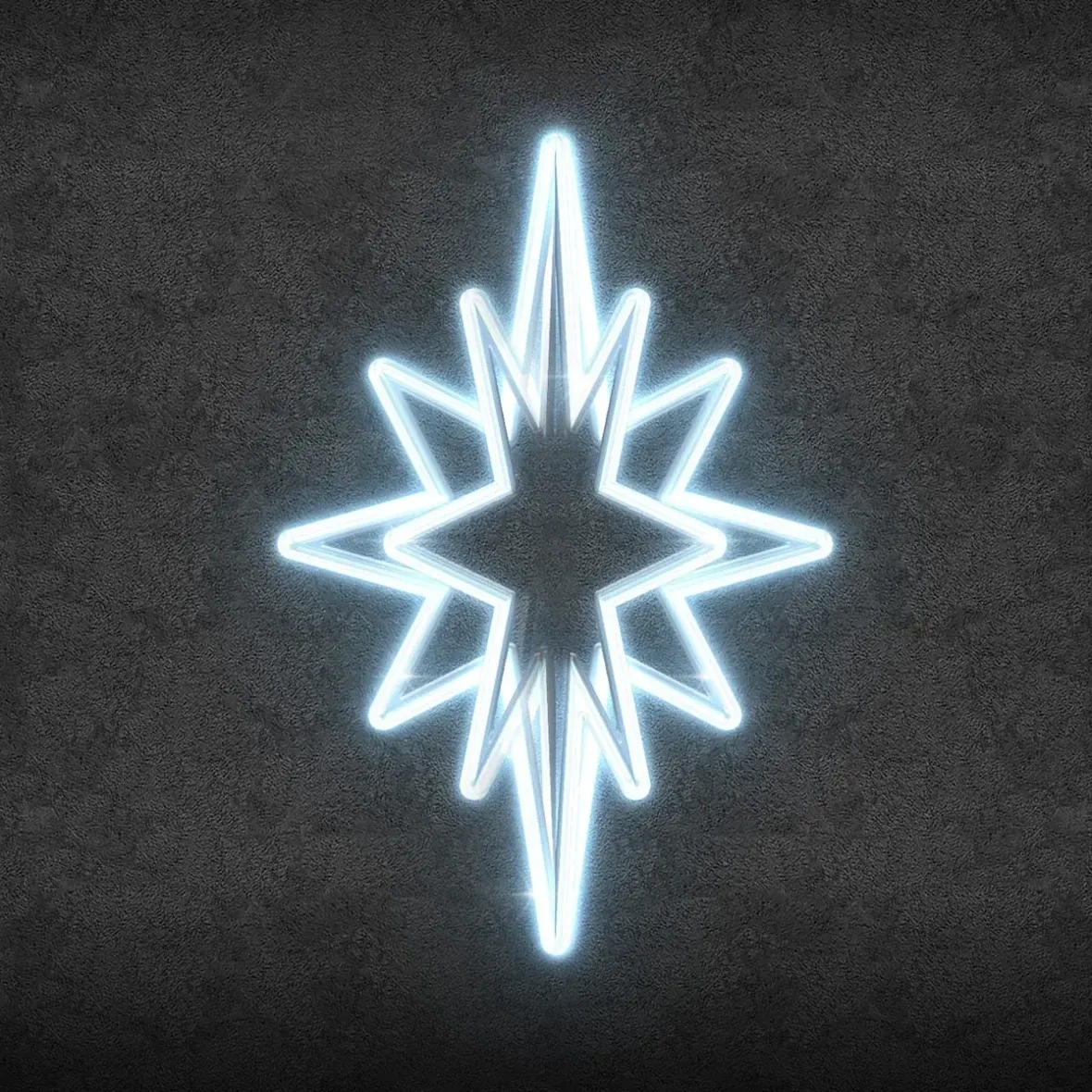 Easy Fix 3D LED tree top light spike, 35 × 50 × 35 cm, ice white, aluminium