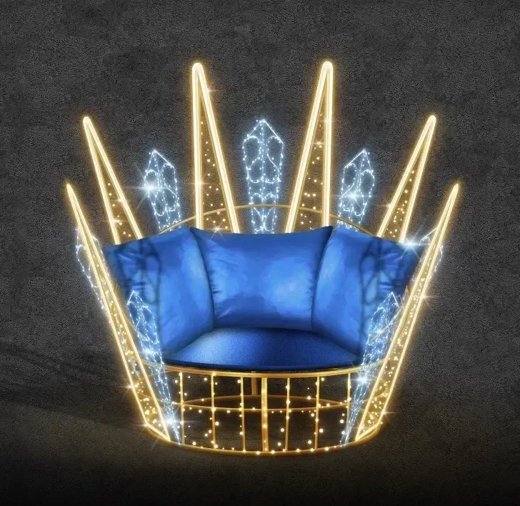 3D LED light chair, 154 × 193 × 144 cm, warm and ice white, 36 V, 54 W, 70 kg, 1 part