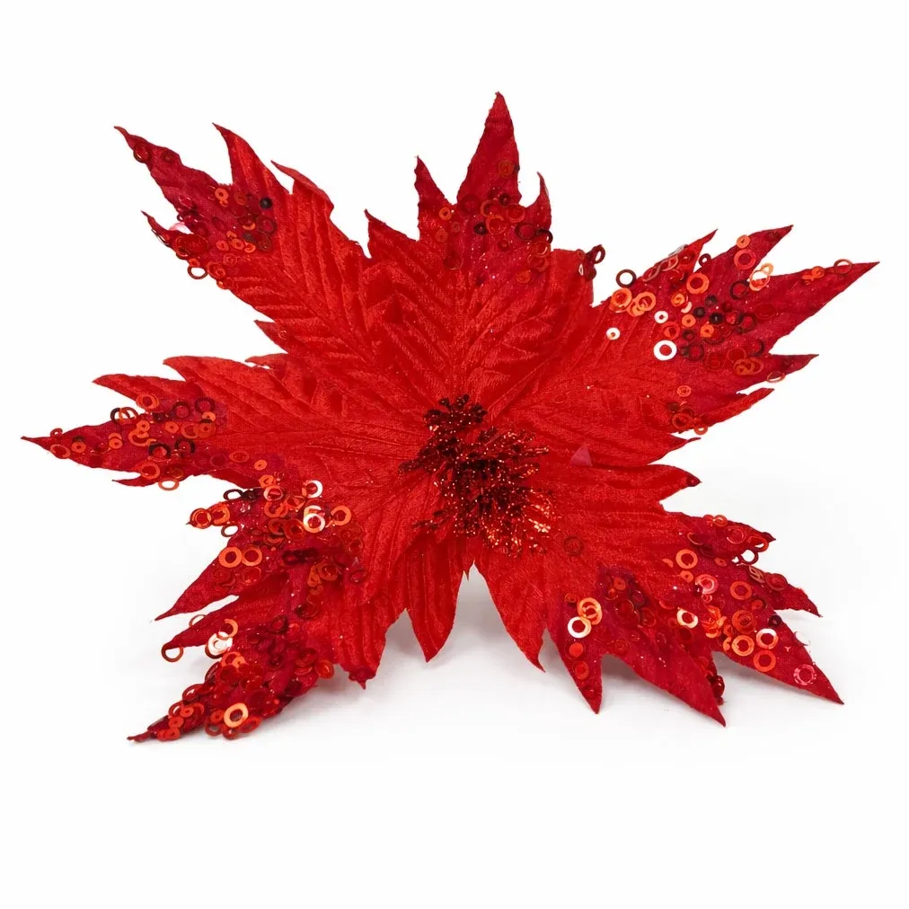 Artificial flower decoration, 30 × 23 cm, red