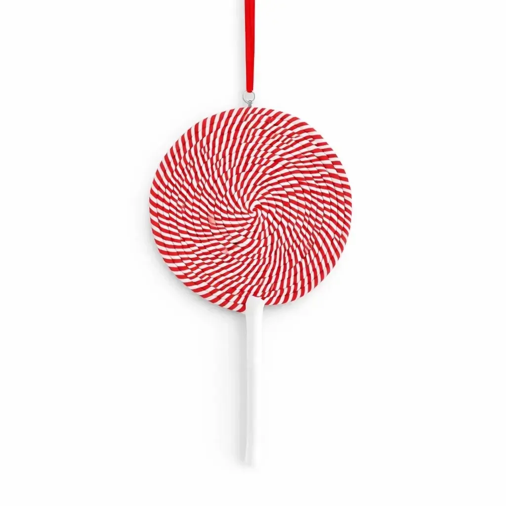 Large Christmas lollipop ornament, 30 × 50 cm, hanging, plastic, IP44