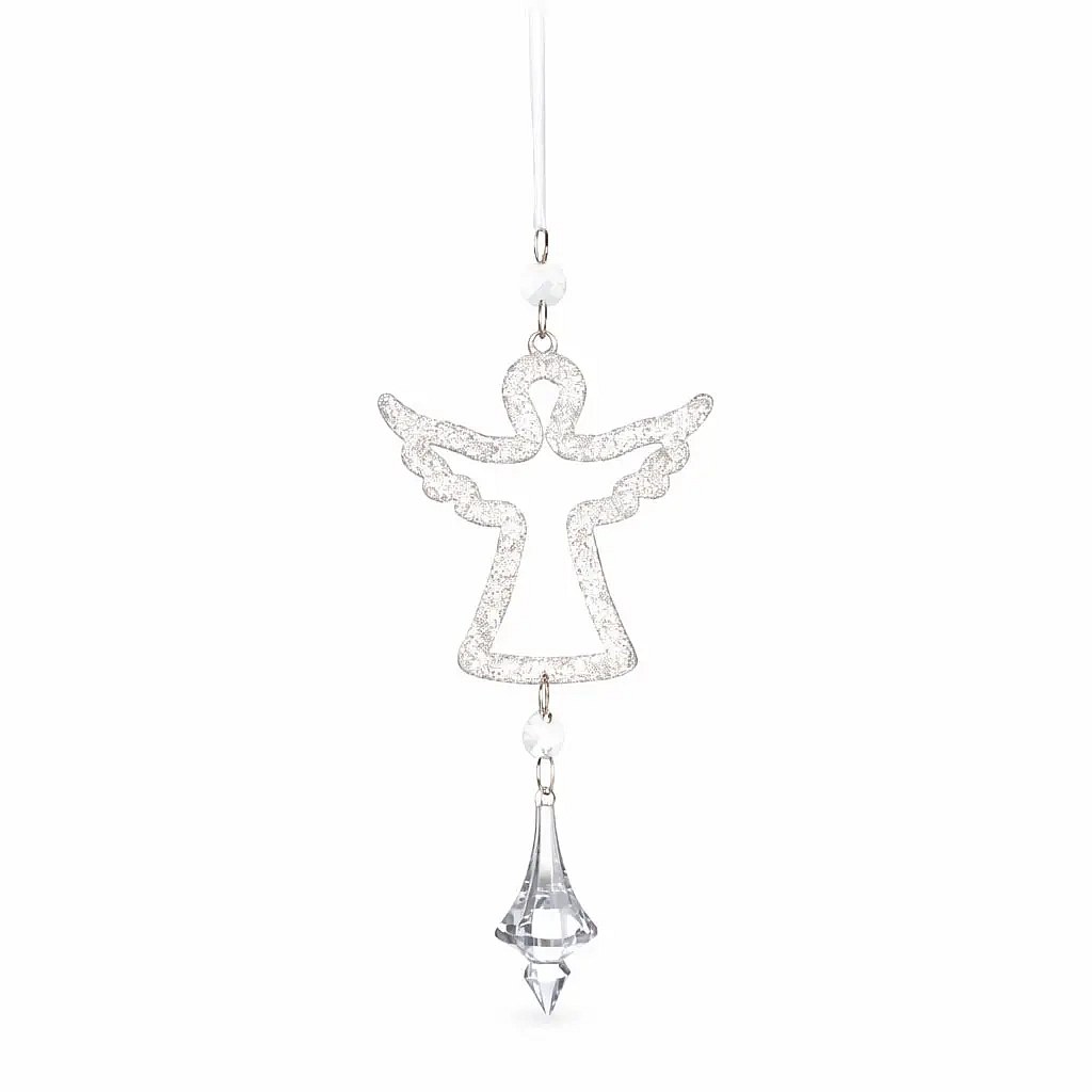 Christmas tree ornament angel 8,5 cm, hanging, acrylic and metal